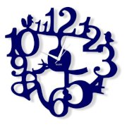 Klok 1 To 12 Birds Wall Clock Blue KL593DE40AHRINDFUR