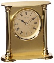 Seiko Desk and Table Alarm Clock Gold-Tone Solid Brass Case