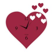 Klok Simple Heart Wall Clock Lilac KL593DE96ZXVINDFUR