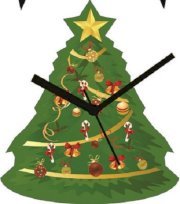 Zeeshaan Christmas Tree With Stars Analog Wall Clock