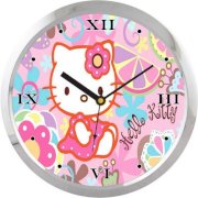 Shopping Monster Cute Kitty Designer Analog Wall Clock