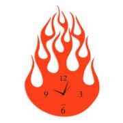  Klok Flames Wall Clock Orange KL593DE74AKFINDFUR