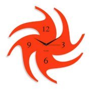 Klok Thick Chakri Wall Clock Orange KL593DE72ACPINDFUR