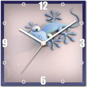 StyBuzz Anime Blue Lizard Analog Wall Clock