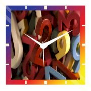  Moneysaver Numbers Analog Wall Clock (Multicolor) 