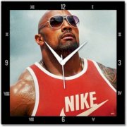  Shoprock Dwayne Johnson Analog Wall Clock (Black) 