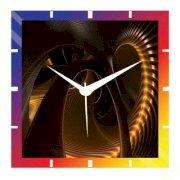 Moneysaver Swirl Pattern Analog Wall Clock (Multicolor) 