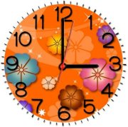  Ellicon 359 Cute Abstract Flower Pattern Analog Wall Clock (White) 