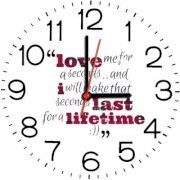 Ellicon B347 Love Me For A Second Analog Wall Clock (Multicolor) 