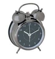 NeXtime Wake Up Table Clock, Metal/White