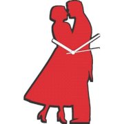 Fab Time Red Dancing Couple Wall Clock FA116DE49TFUINDFUR