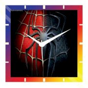  Moneysaver Spider Man Logo Analog Wall Clock (Multicolor)