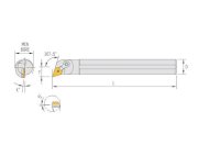 Cán dao tiện trong Marox S32S-MDQNR/L1506