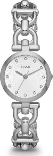 Fossil Olive Silver-tone Dial Ladies Watch 28mm 54413