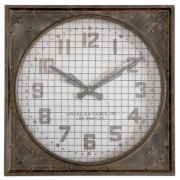 Uttermost Warehouse Clock with Grill - 26W x 26H in.  