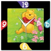  WebPlaza Winnie The Pooh Analog Wall Clock (Multicolor) 
