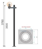 Cột đèn sân vườn ARLEQUIN D400