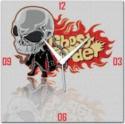 WebPlaza Ghost Rider 3 Analog Wall Clock (Multicolor) 