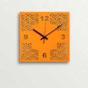 ArtEdge Orange Geometric Design Laser Cutwork Wall Clock AR421DE55HAAINDFUR