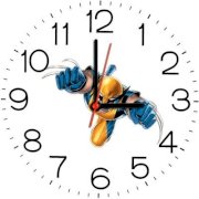 Ellicon B120 Wolverine Cartoon Analog Wall Clock (White) 