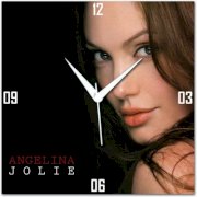  WebPlaza Angelina Jolie 2 Analog Wall Clock (Multicolor) 