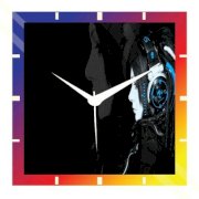  Moneysaver Music Headphones Girl Analog Wall Clock (Multicolor) 