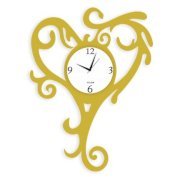 Klok Heart Tail Wall Clock Golden KL593DE15ZXCINDFUR