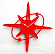  Basement Bazaar Small Star Shaped Analog Wall Clock (Red) 