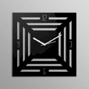 Pyramid Clocks Consquare Flat Numbers Black Wall Clock