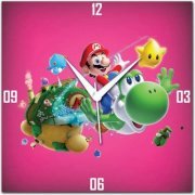  WebPlaza Super Mario Analog Wall Clock (Multicolor) 