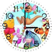 Ellicon B346 Cartoon Funny Analog Wall Clock (Multicolor) 