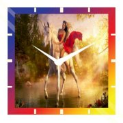  Moneysaver Amazing Fantasy Art Analog Wall Clock (Multicolour) 