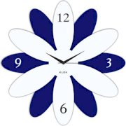 Klok Sunflower Wall Clock Dark Blue And White KL593DE13AMOINDFUR