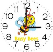 Ellicon 307 Busy Bees Analog Wall Clock (White) 