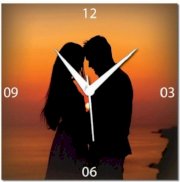  WebPlaza Inspiring Love Valentine Analog Wall Clock (Multicolor) 