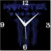 WebPlaza Monster Energy Analog Wall Clock (Multicolor)