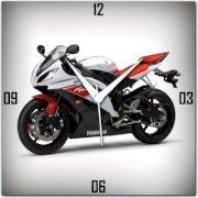 WebPlaza Yamaha R6 Analog Wall Clock (Multicolor) 