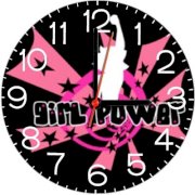 Ellicon 292 Girl Power Analog Wall Clock (White) 