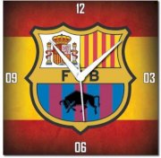  WebPlaza Barcelona Spain Soccer Analog Wall Clock (Multicolor) 