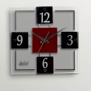  Safal Quartz Four Squared Beauty Wall Clock Black And Red SA553DE91CNGINDFUR