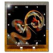 3dRose dc_6694_1 Desk Clock, A Capital S For Success Fractal Art, 6 by 6-Inch