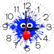 Ellicon B108 Funny Face Analog Wall Clock (White) 