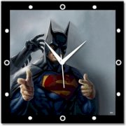  Shoprock Batman on Superman Analog Wall Clock (Black) 