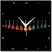 Shoprock Guitar Series Analog Wall Clock (Black)