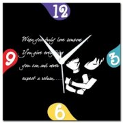  WebPlaza True Love Analog Wall Clock (Multicolor) 