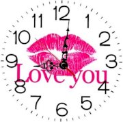  Ellicon 89 Love You Analog Wall Clock (White) 