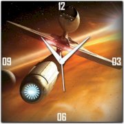  WebPlaza Star Trek Uss Kelvin Analog Wall Clock (Multicolor) 
