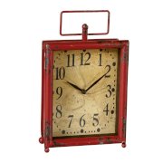 Midwest-CBK 105805 Distressed Desk Clock, Red