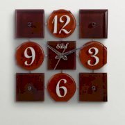 Safal Quartz Round And Square Combo Wall Clock Brown SA553DE87CNKINDFUR