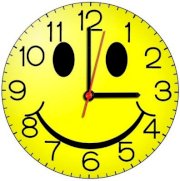 Ellicon 299 Smiley Face Analog Wall Clock (White) 